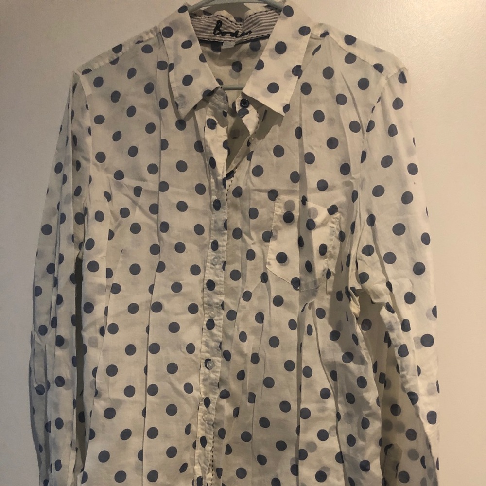 Boden Cotton Collared Polka Dot Blouse US 16/ UK 20